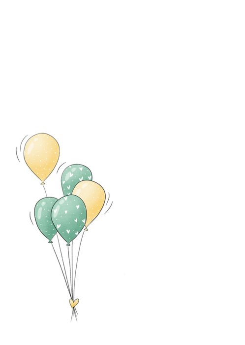 Studio Fred Illustraties | Geboortekaart | Hello Little One | Ballonnen