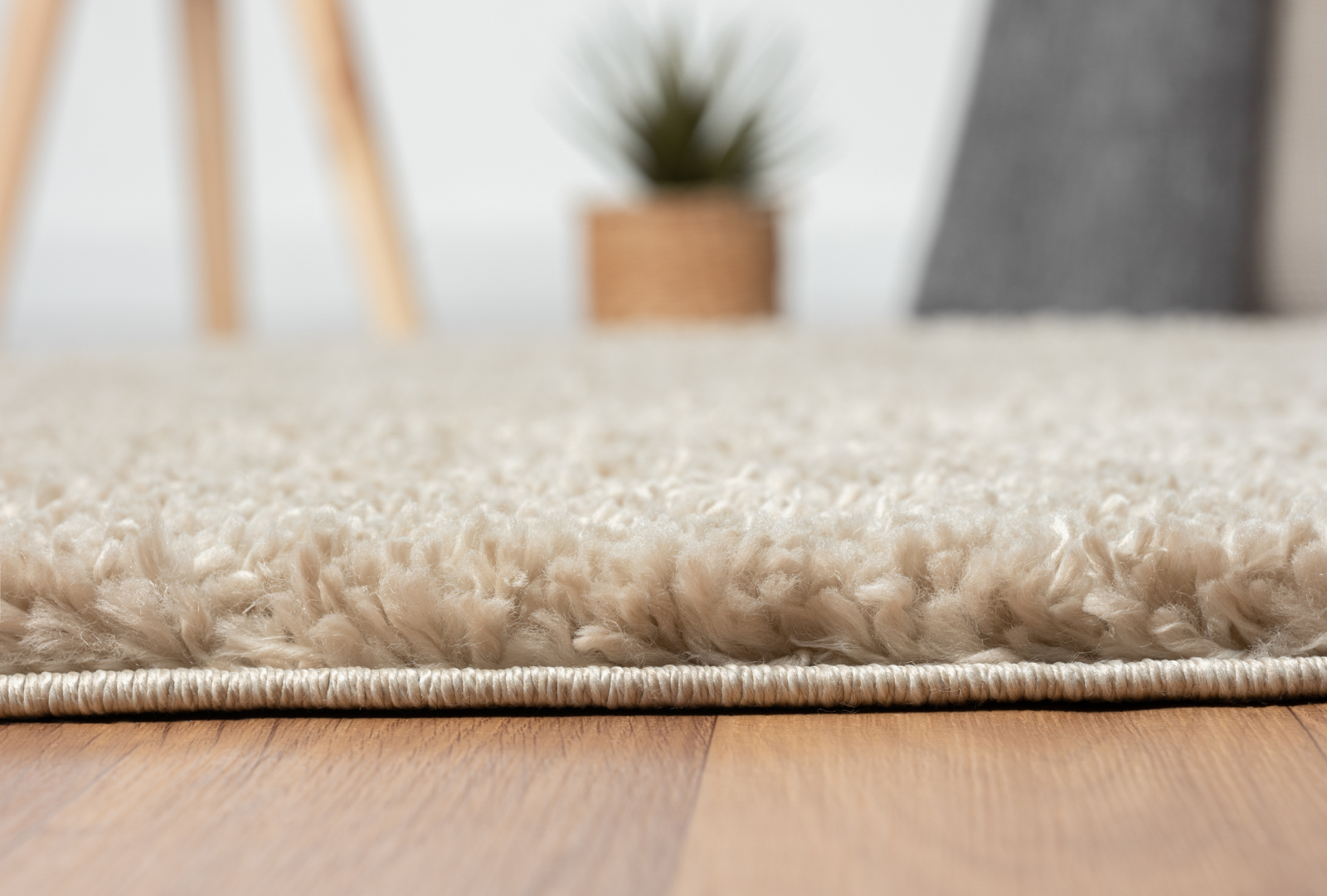 Teppich MY SHAGGY - beige - Ø 100 cm