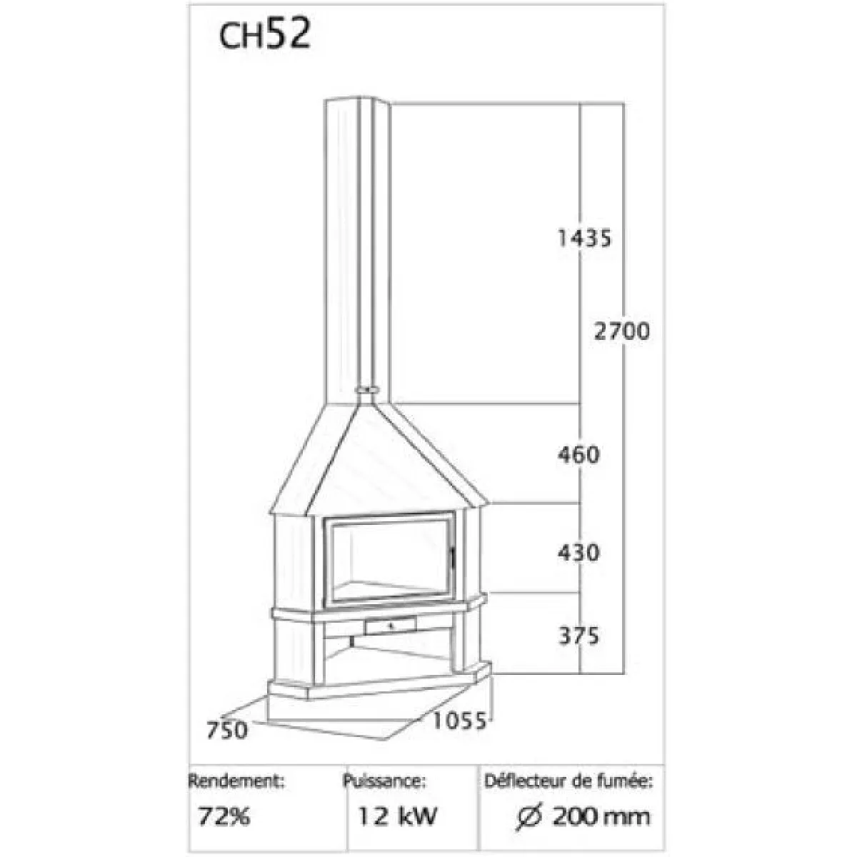 FOCGRUP Cheminée INNA+ 12kW