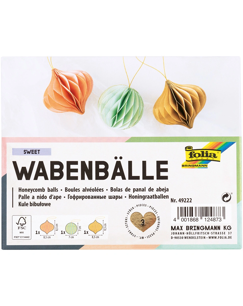 Wabenbälle SWEET 3-teilig