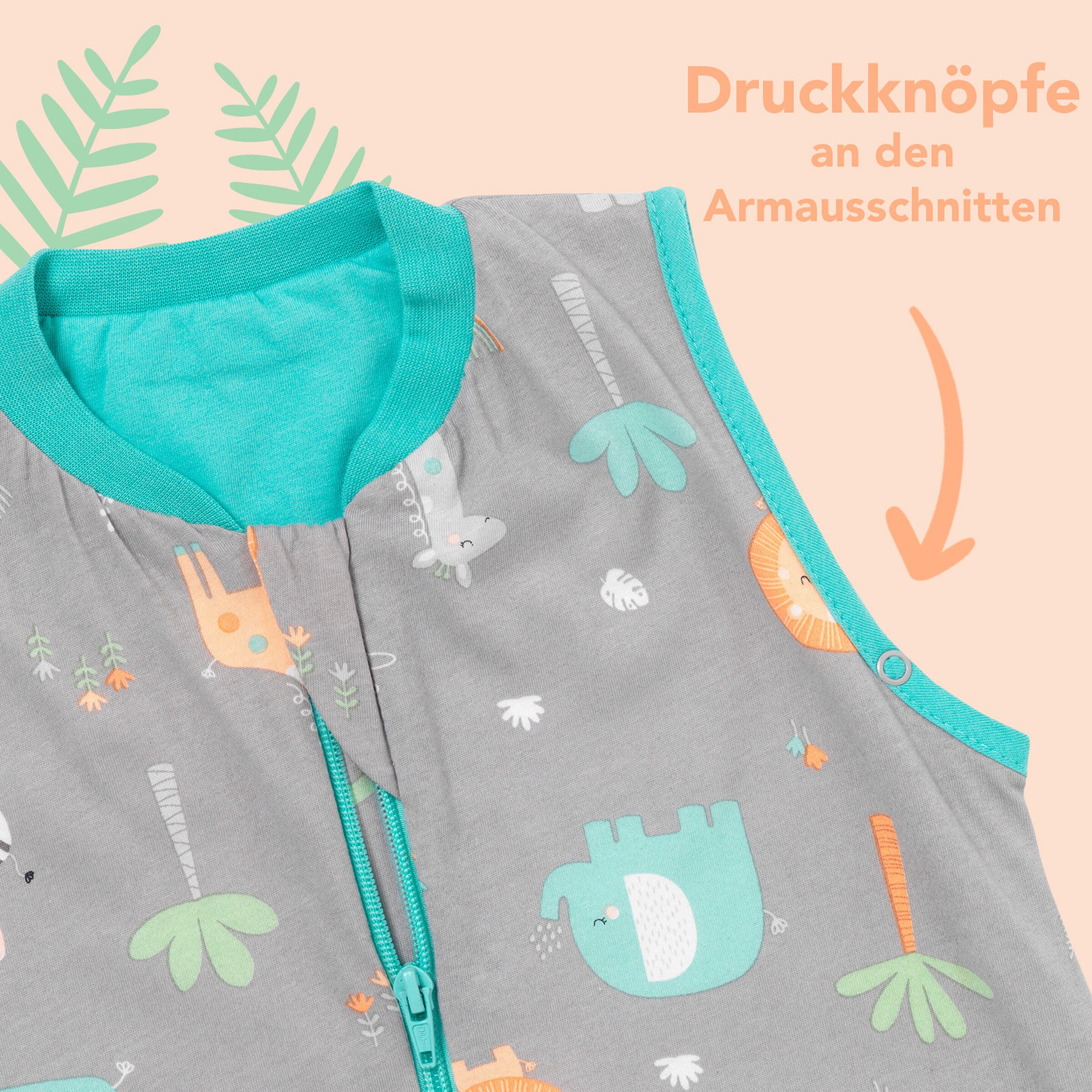 schlummersack Schlafsack ohne Füßen 1.0 Tog Safari