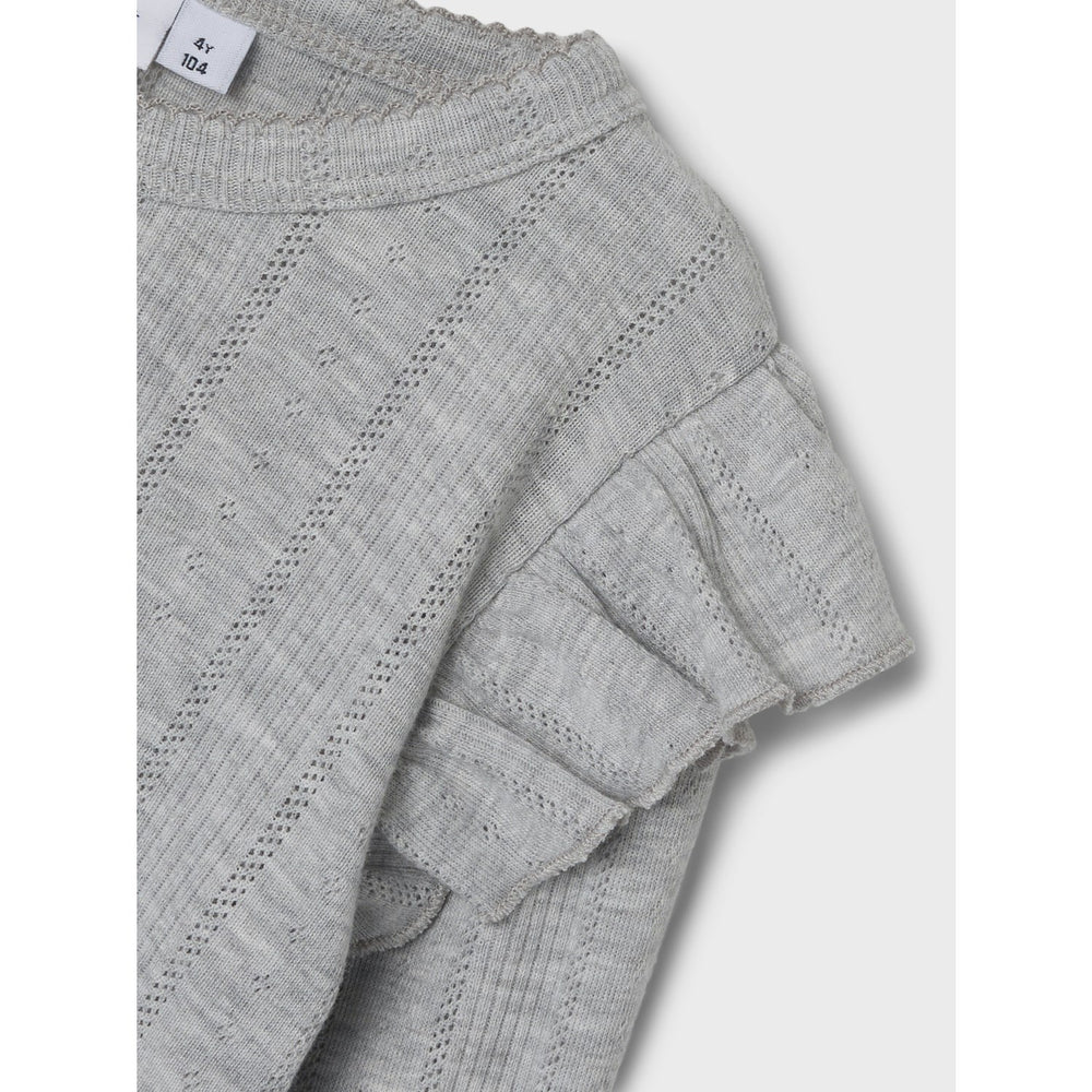 Køb Name It Grey Melange Nmfjulia Ls Slim Top Noos