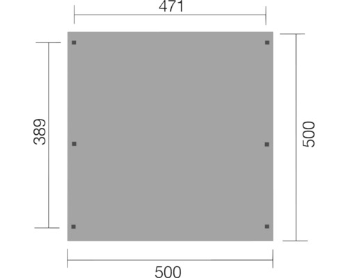 Dubbele carport weka 616 500 x 500 cm drukgeïmpregneerd