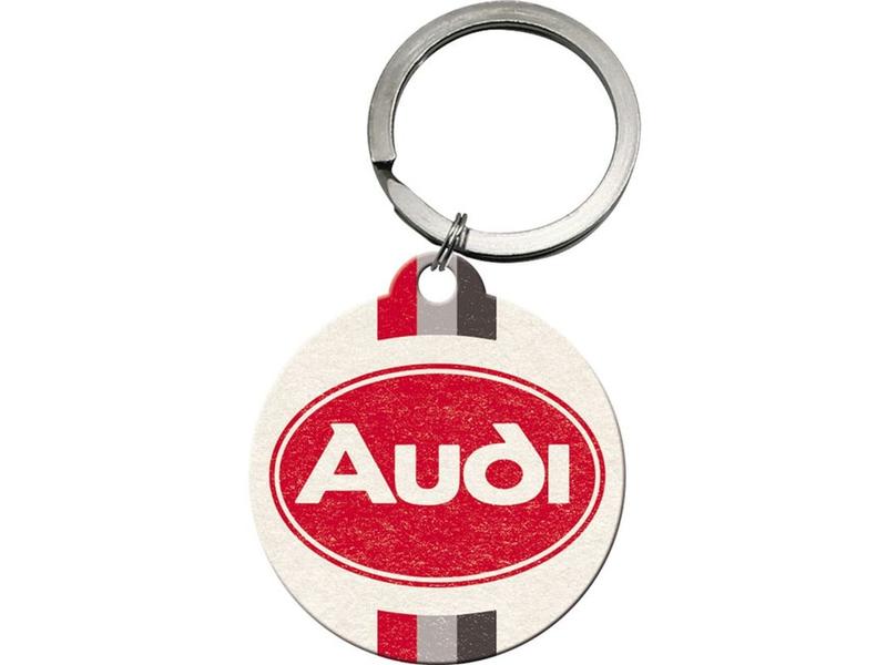 Nostalgic Art Schlüsselanhänger Audi Logo Ø 4 cm, 1 Stück, Anhänger mit Audi Logo
