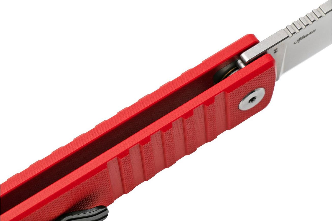 Bestech Titan BG49A-3 Stonewashed, Red G10, zakmes