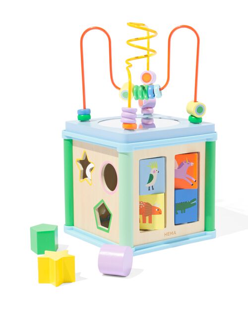 cube d'activité en bois