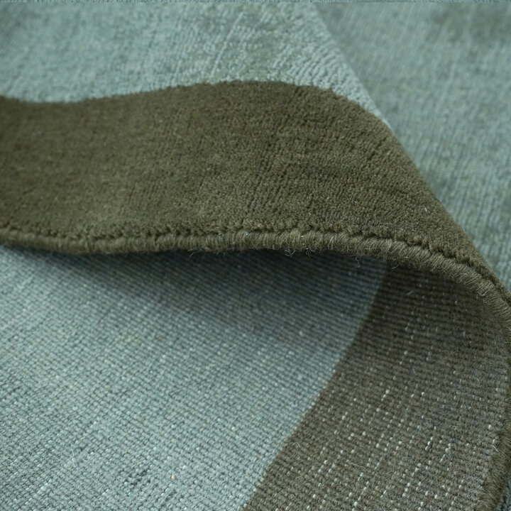 Laagpolig vloerkleed - Lucien Border Groen | Mid-century modern