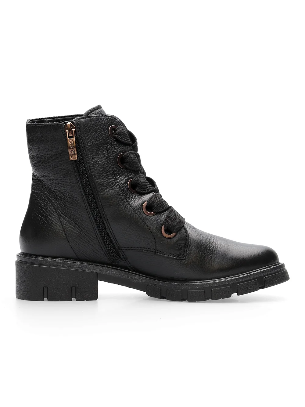 Schnürstiefelette Dover schwarz
