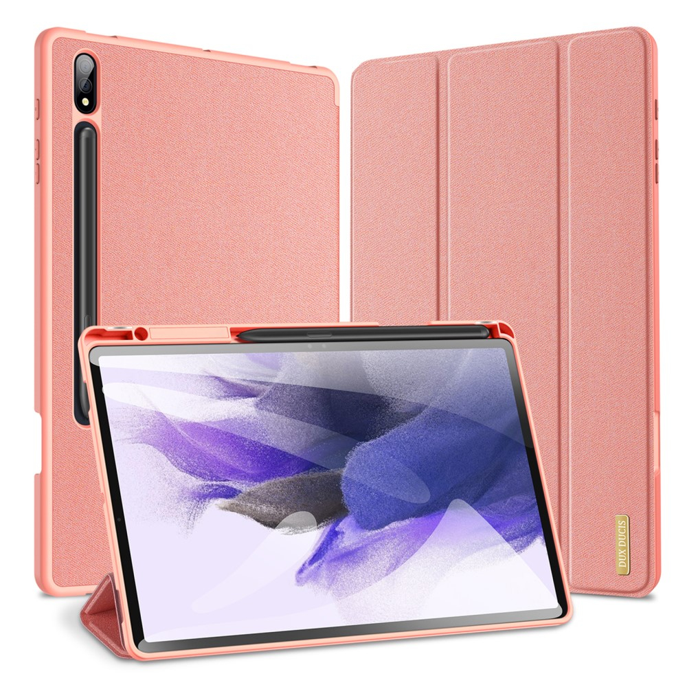 Samsung Galaxy Tab S9  Plus Tasche Smart Cover Hülle Stoff Design mit S-Pen Halterung - Rosa