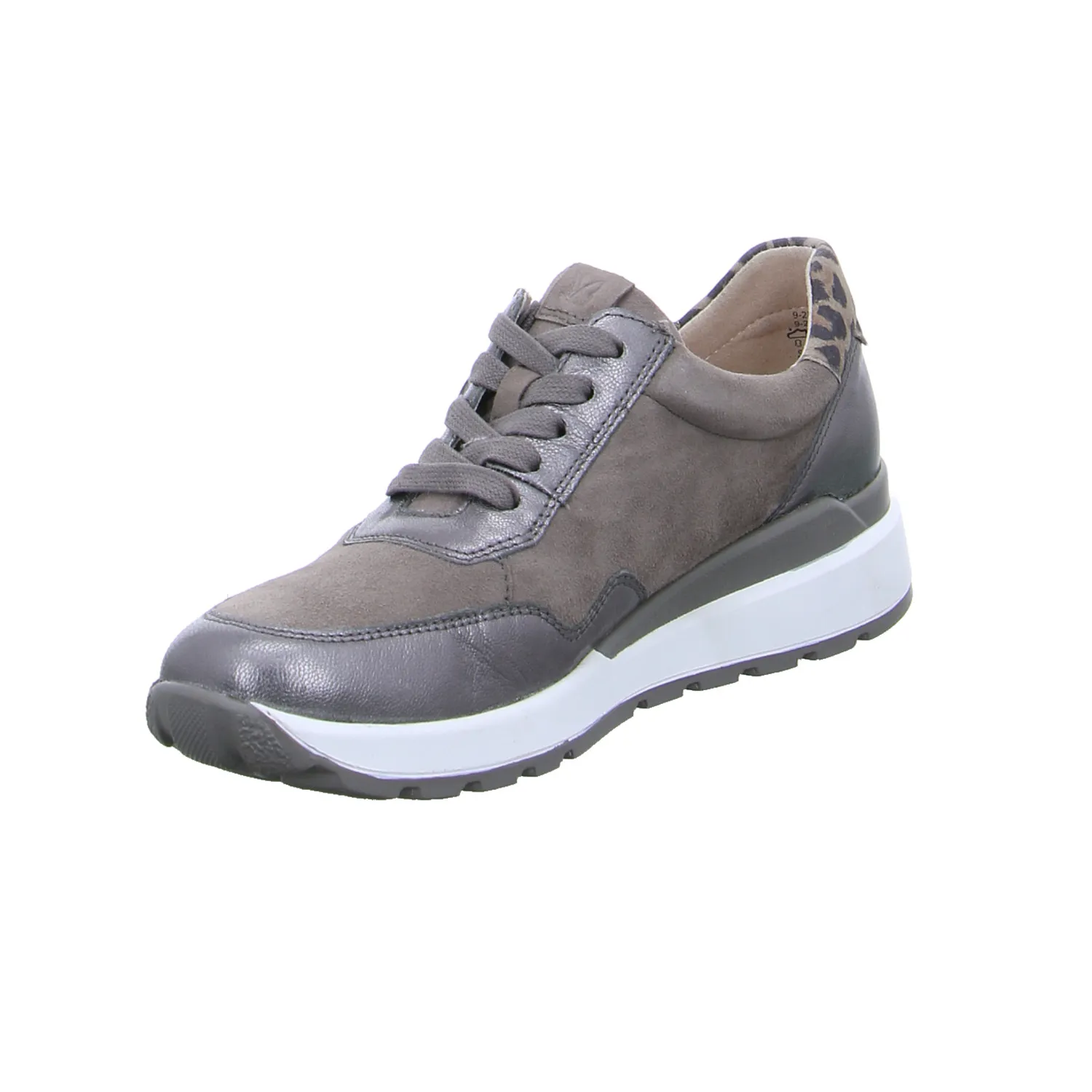 CAPRICE Comfort-Schnürer Taupe Leder
