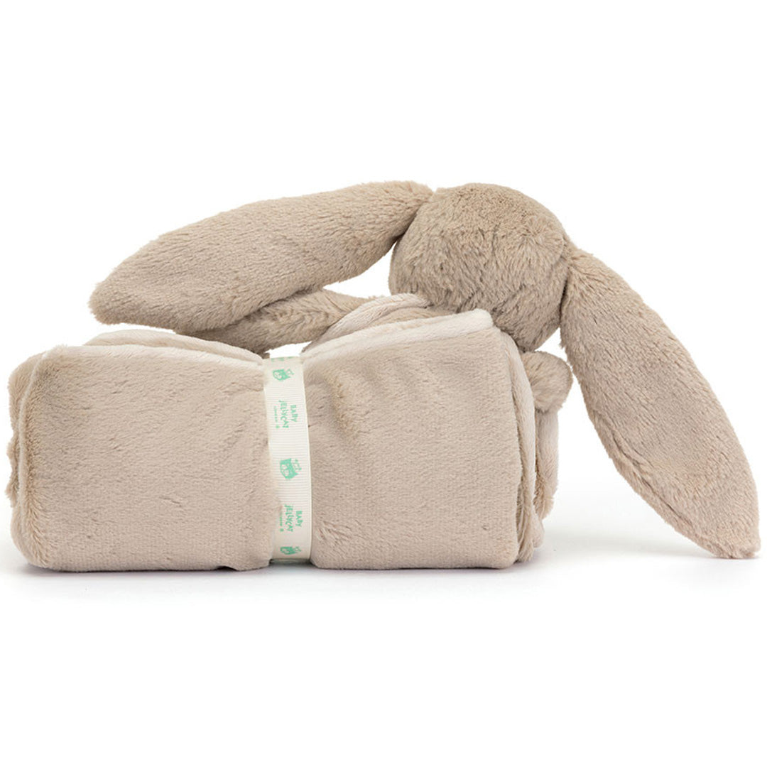 jellycat knuffeldekentje bashful konijn - beige - 70x56 cm