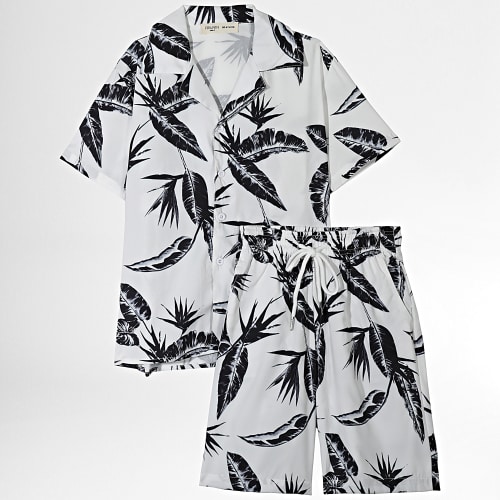Ensemble Chemise Manches Courtes Et Short Enfant ZD027 Blanc