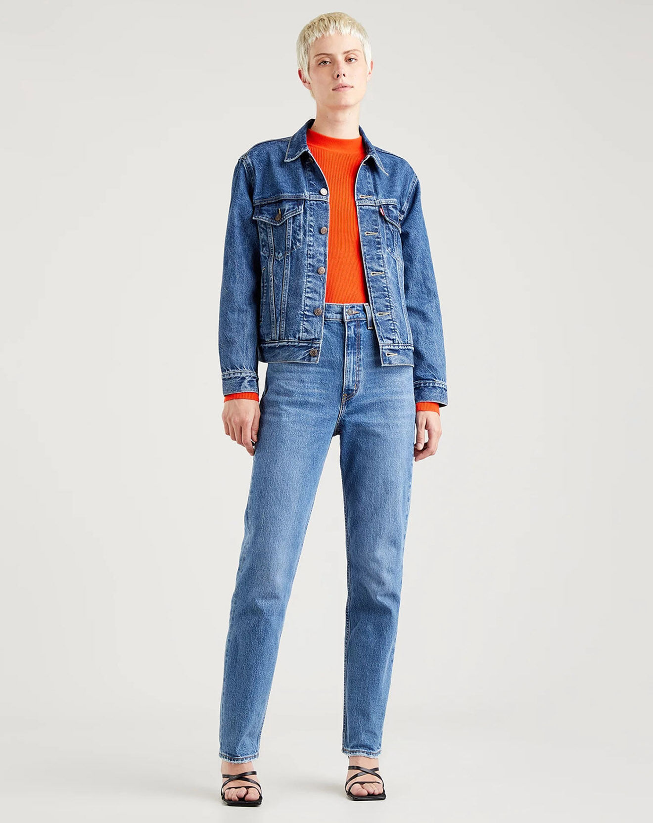 Levi's® Jean high slim straight 70's bleu