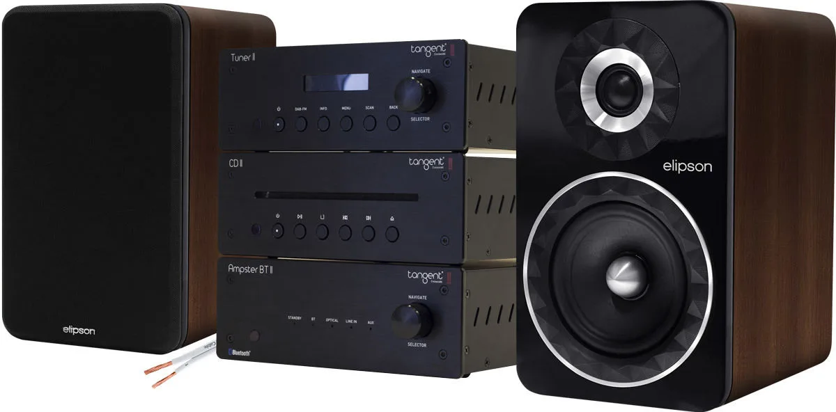 Tangent Ampster BT II   CD II   Tuner II   Elipson Prestige Facet 6B Noyer Chaînes hi-fi composées
