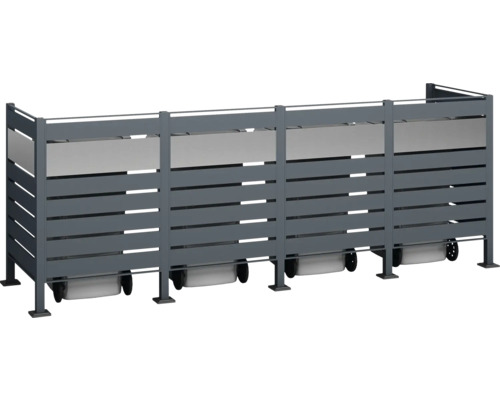 WESTMANN Planum opbergbox met 4 bakken, 330 x 90 x 120 cm, antraciet
