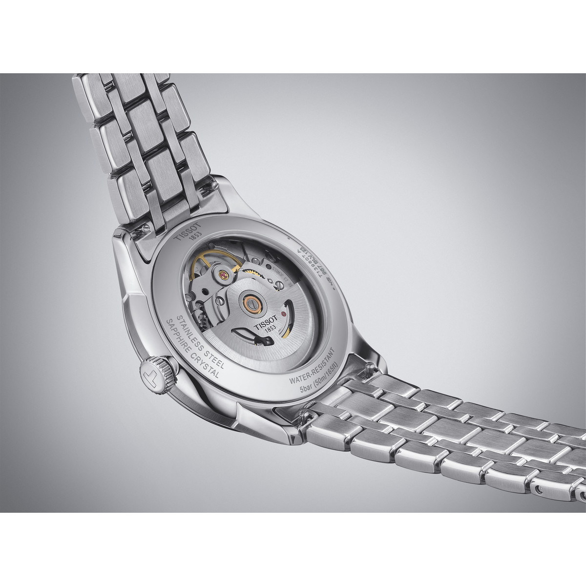 Montre TISSOT t-classic homme automatique bracelet acier gris