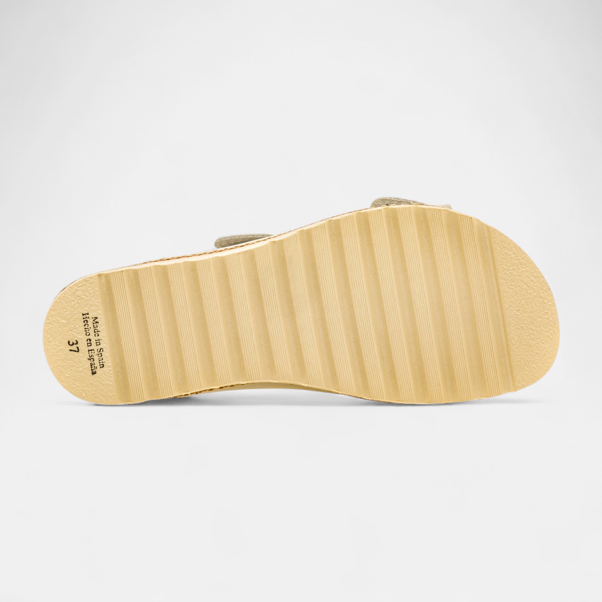 Mules semelle liège Femme en cuir beige