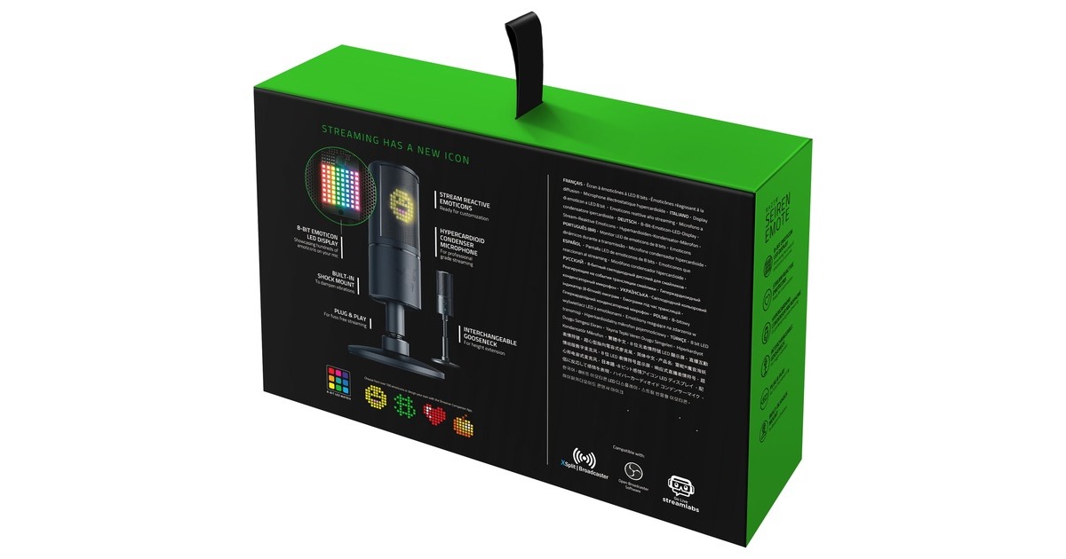 RazerSeiren Emote microfoon  (Zwart)
