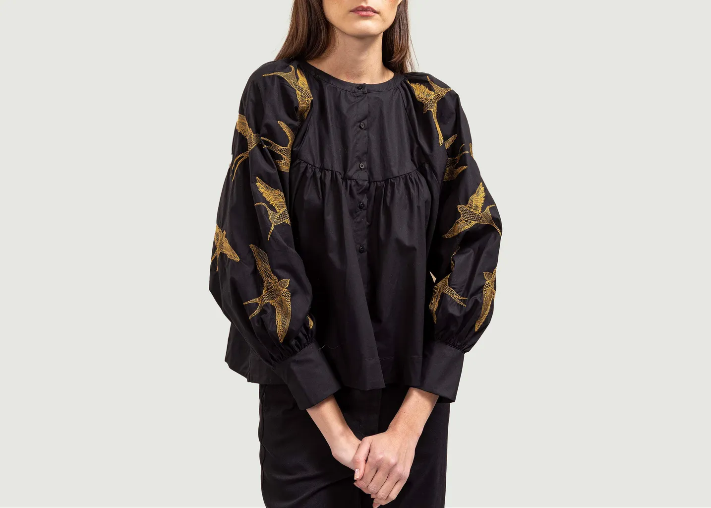 Chemise Doria Aves Noir Misericordia