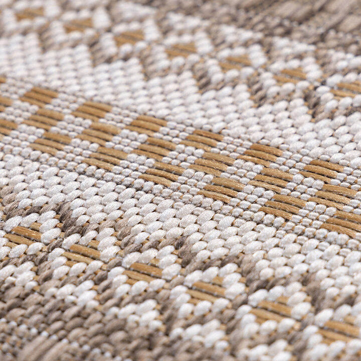 Gestreept buitenkleed - Sunara Beige