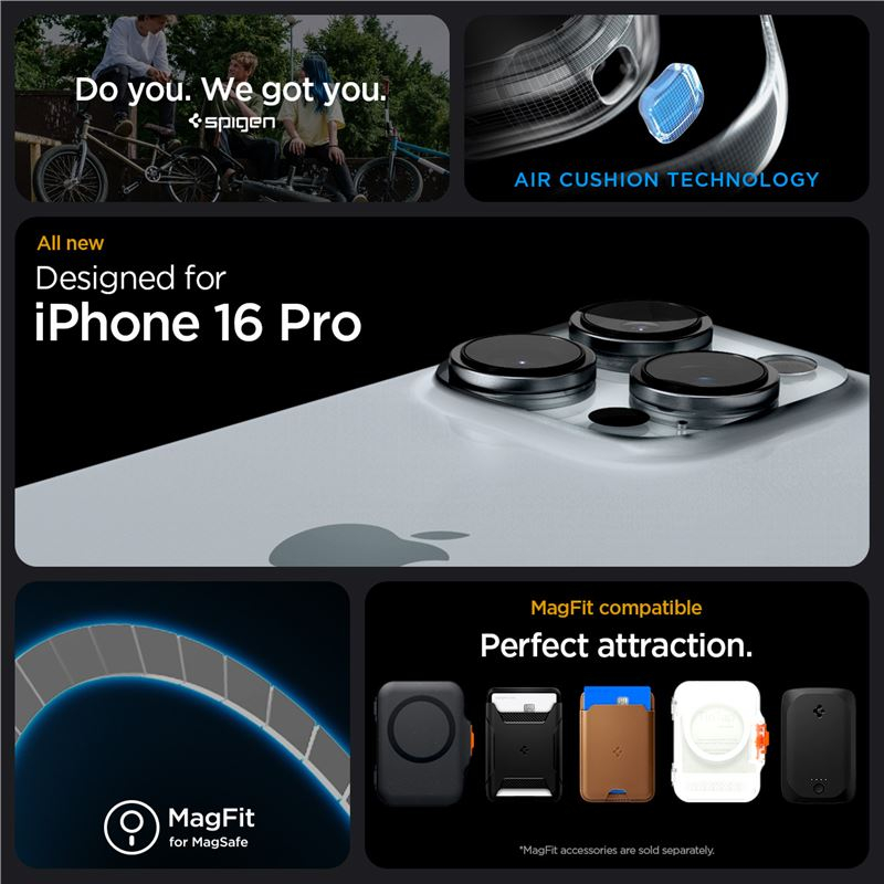 iPhone 16 Pro Rugged Armor MagSafe Case Hülle (ACS08115) - Schwarz (Matt)