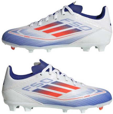 Adidas Perfor ce F50 League junior voetbalschoenen wit rood blauw Imitatieleer 37 1 3