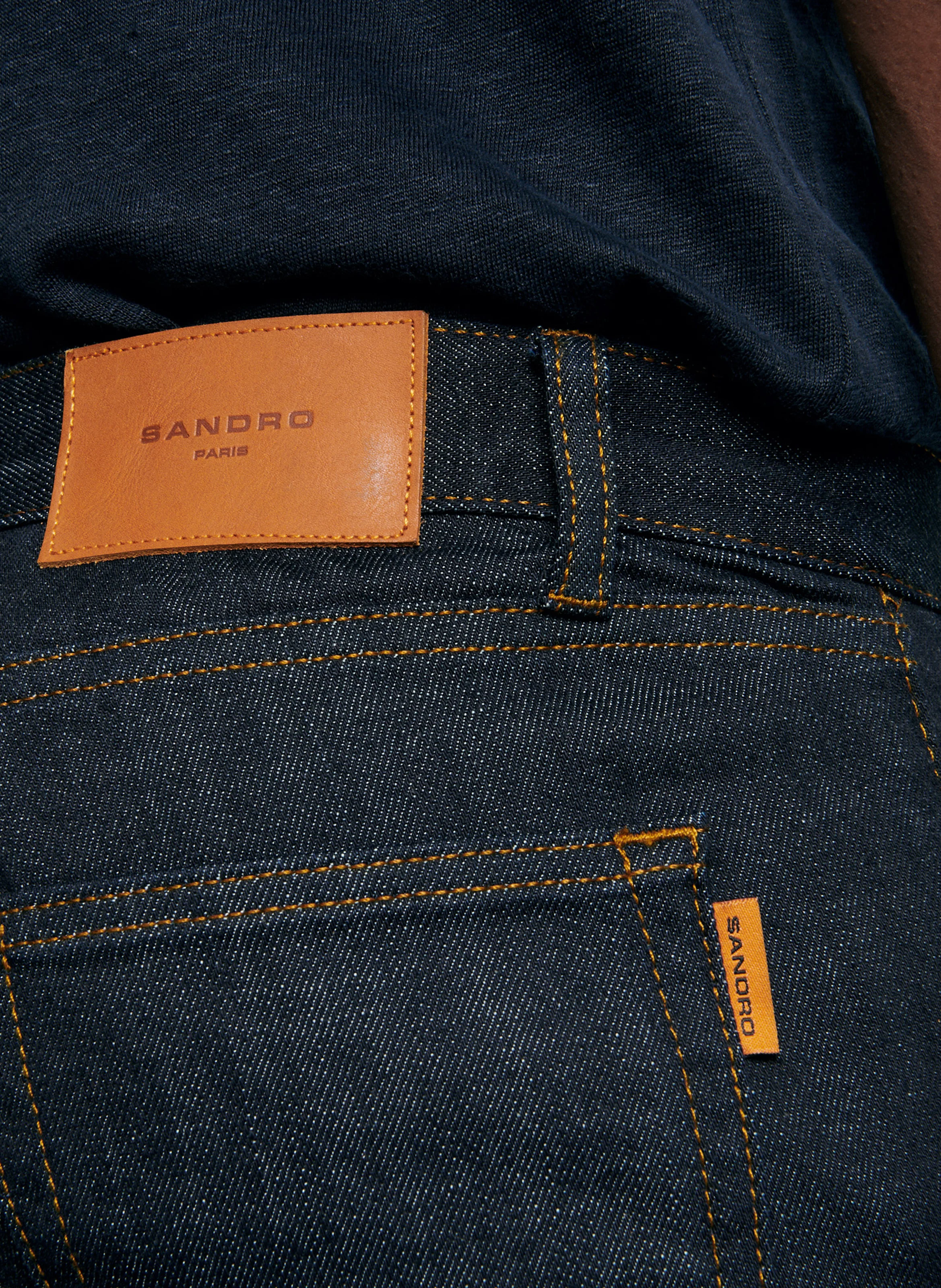 Jean droit en coton | Bleu