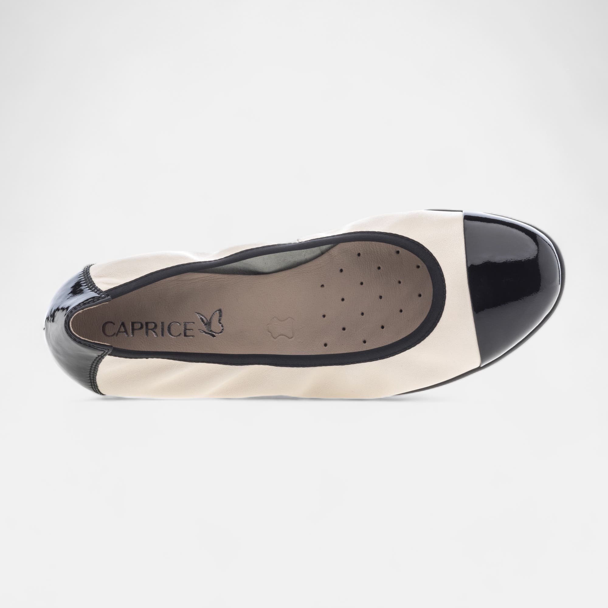 Ballerines Femme en cuir beige