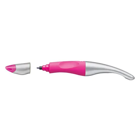 STABILO Ergonomischer Tintenroller EASYoriginal metallic, neonpink, mit Patrone, Rechtshänder