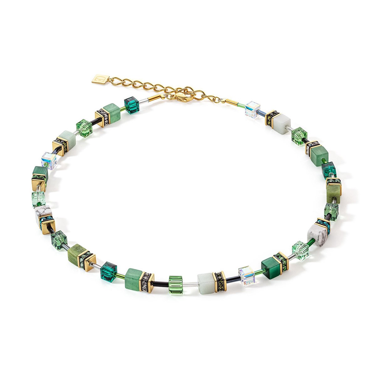 Collier Coeur de Lion Geocube Iconic Precious vert
