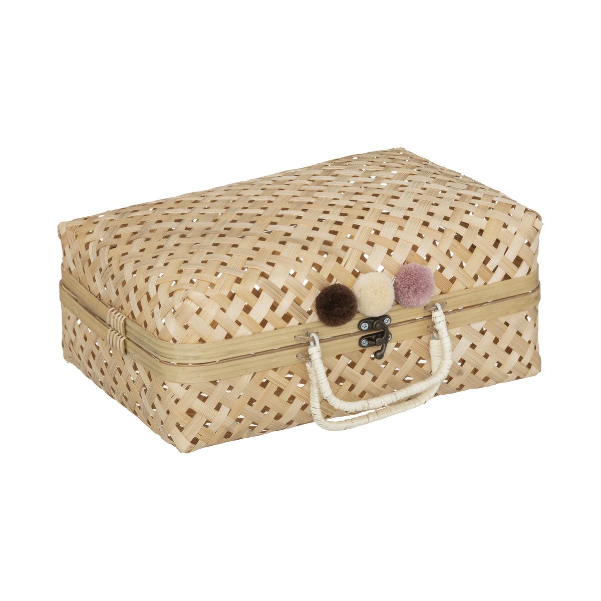 VALISE BAMBOU CAMPAGNE D.38X15X28CM