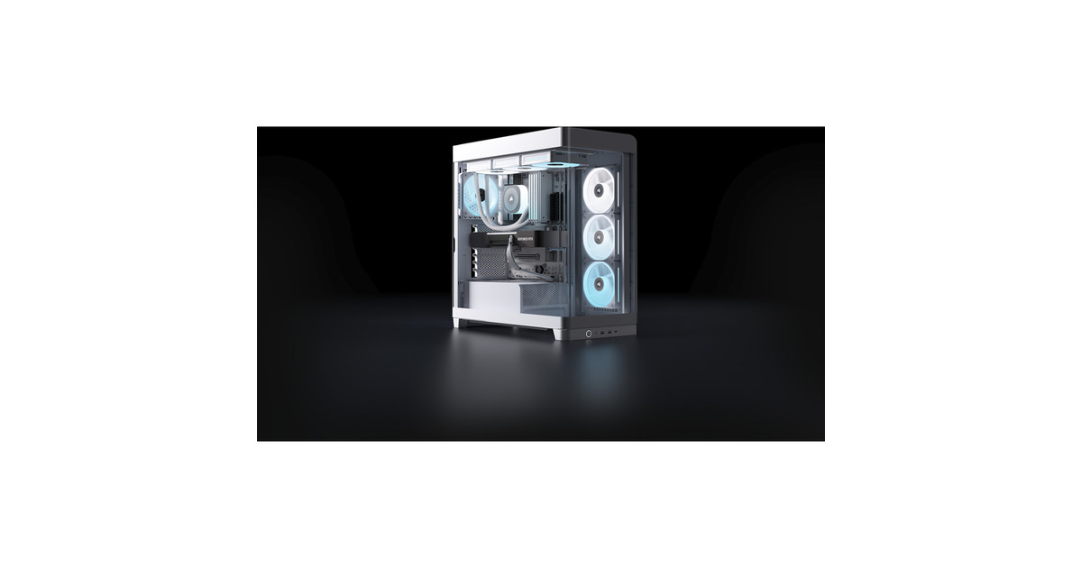 CorsairFRAME 4500X LX-R RGB LINK midi tower behuizing  (Wit | 2x USB-A | 1x USB-C | Tempered Glass)