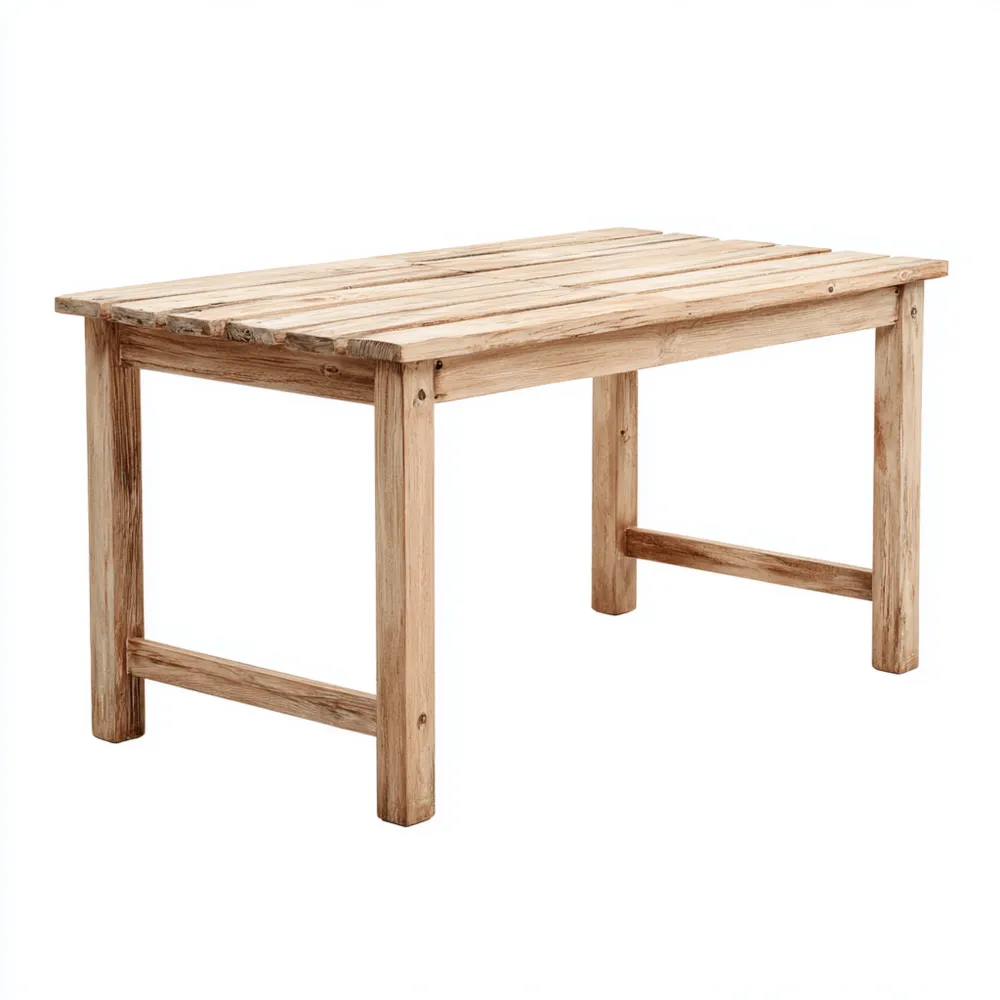 Esstisch Massivholz 140x80x75 cm - Natur - Rustikales Design