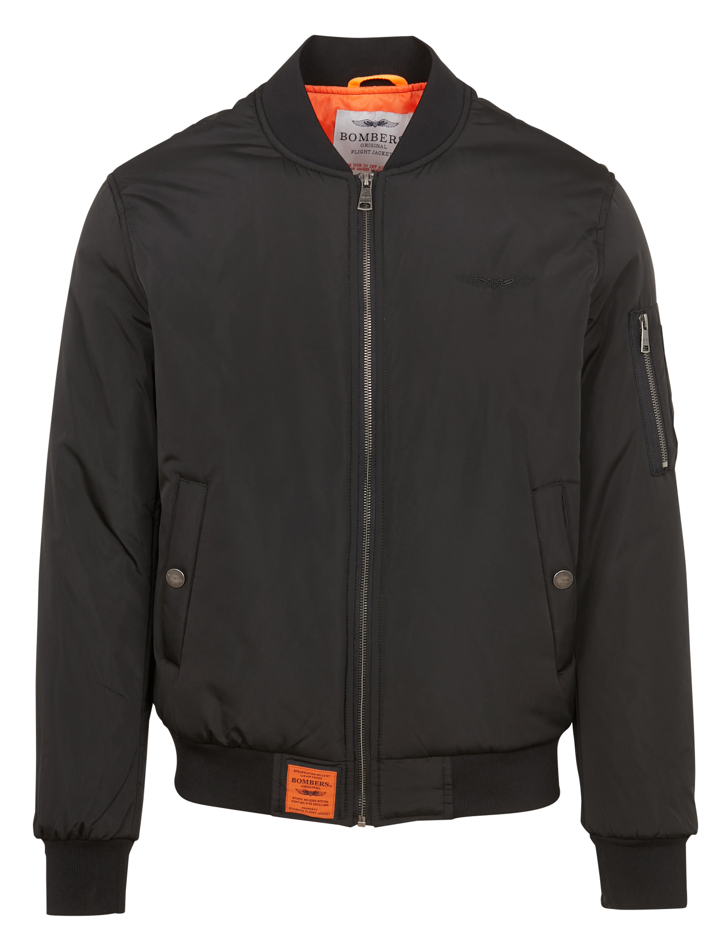 MAX - Veste bomber à col rond| Noir