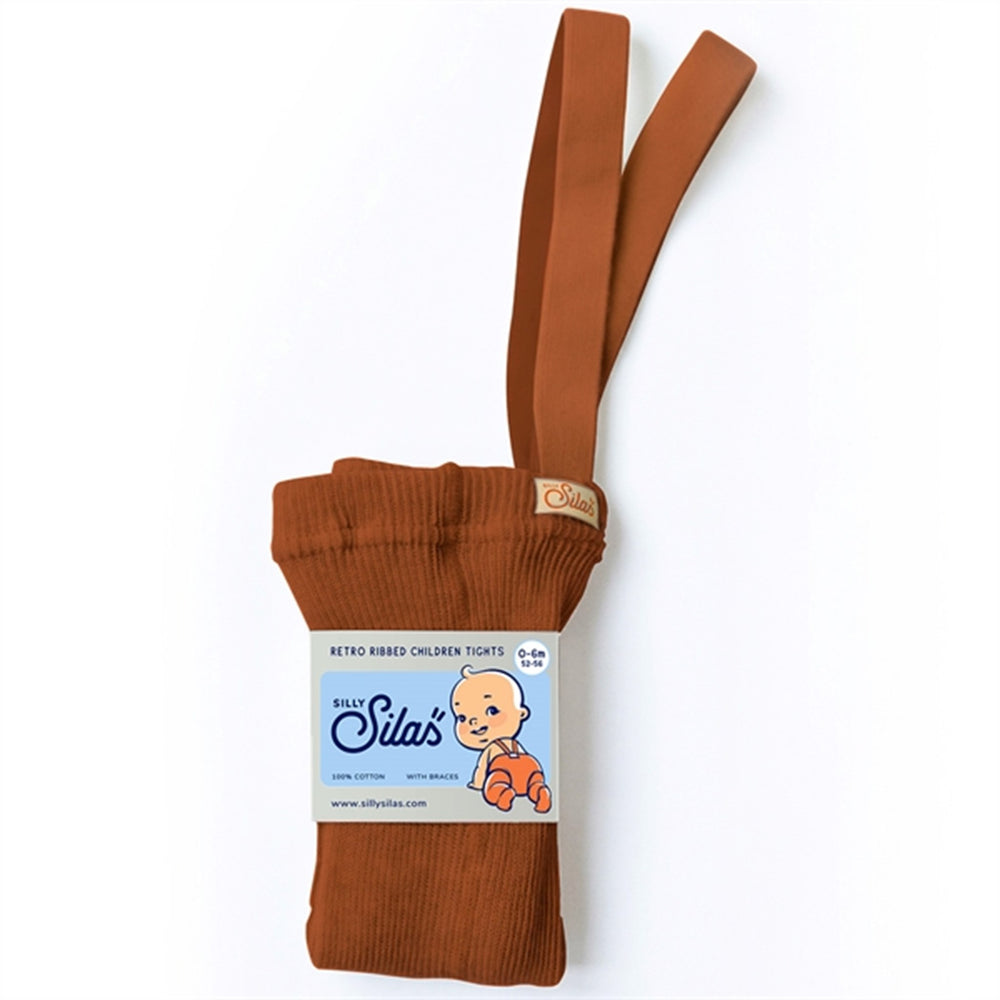 Footed Tights Cinnamon - Silly Silas → Luksusbaby.dk
