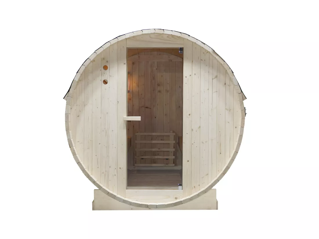 Sauna d'extérieur 2 places avec poêle 3,5KW - L185 x P120 x H190 cm - ISOKYRO