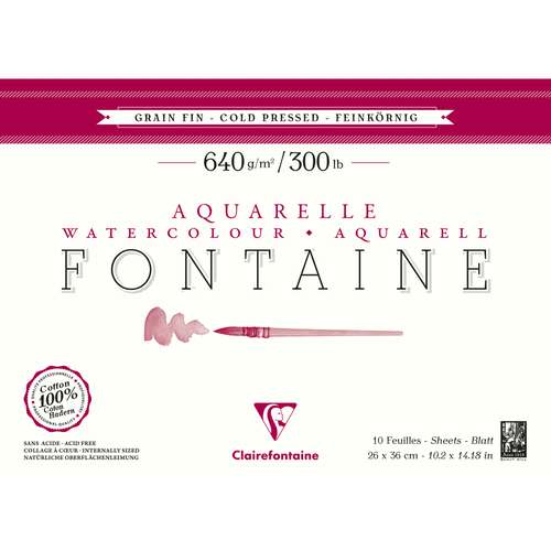 Clairefontaine Aquarellpapier FONTAINE 640 g/qm