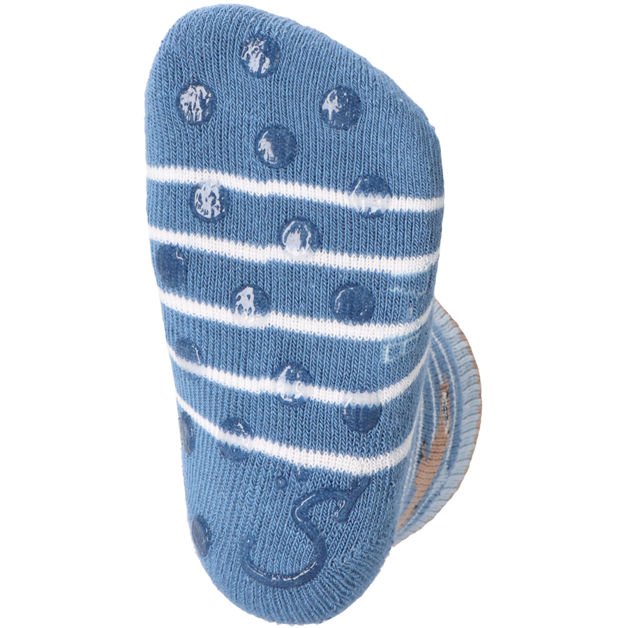 Sterntaler ABS-Krabbelsocken DP LöweBär graublau