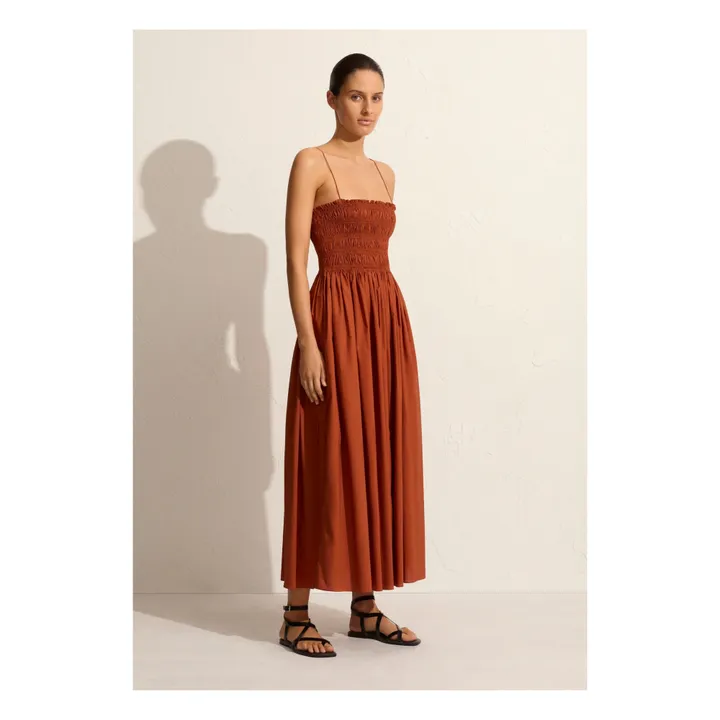 Matteau Robe Shirred Bodice | Terracotta