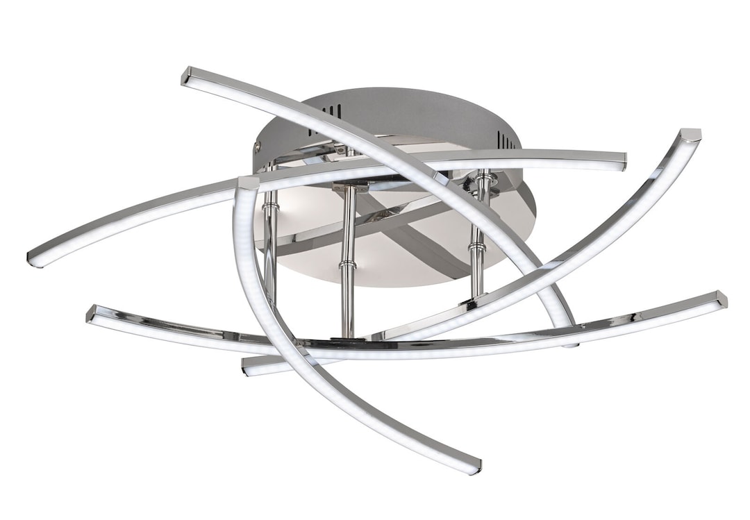 FISCHER & HONSEL LED Deckenlampe CROSS TW 50 cm chromfarbig