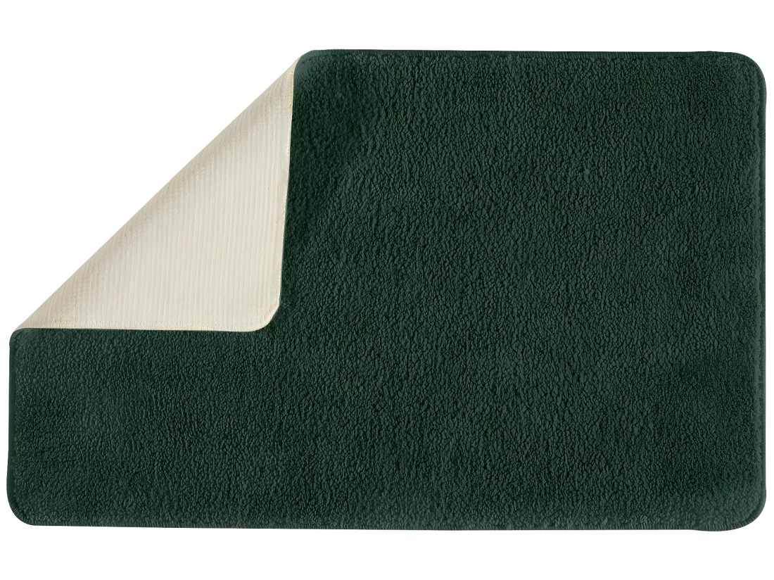 Tapis de bain uni en polyester cactus 50x80cm