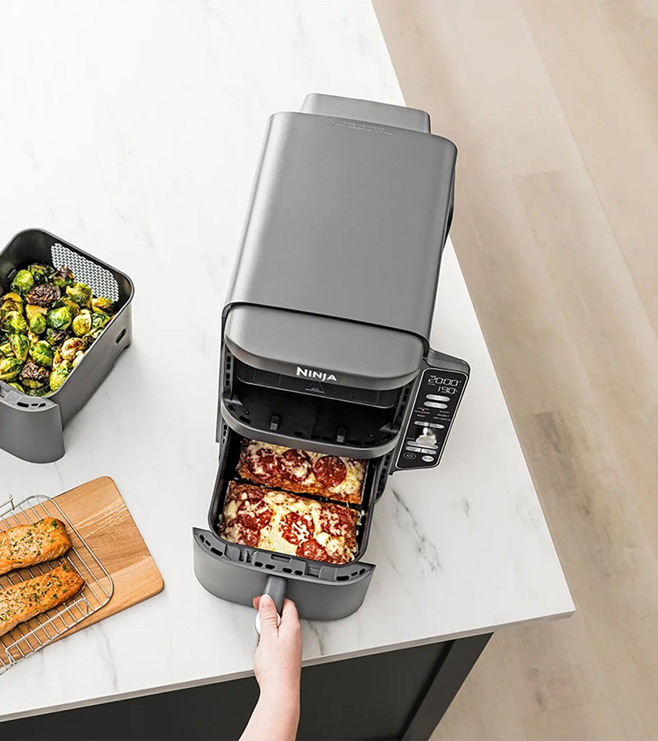 Ninja SL400EU Double Stack 2-Ebenen XL weiß Heißluftfritteuse