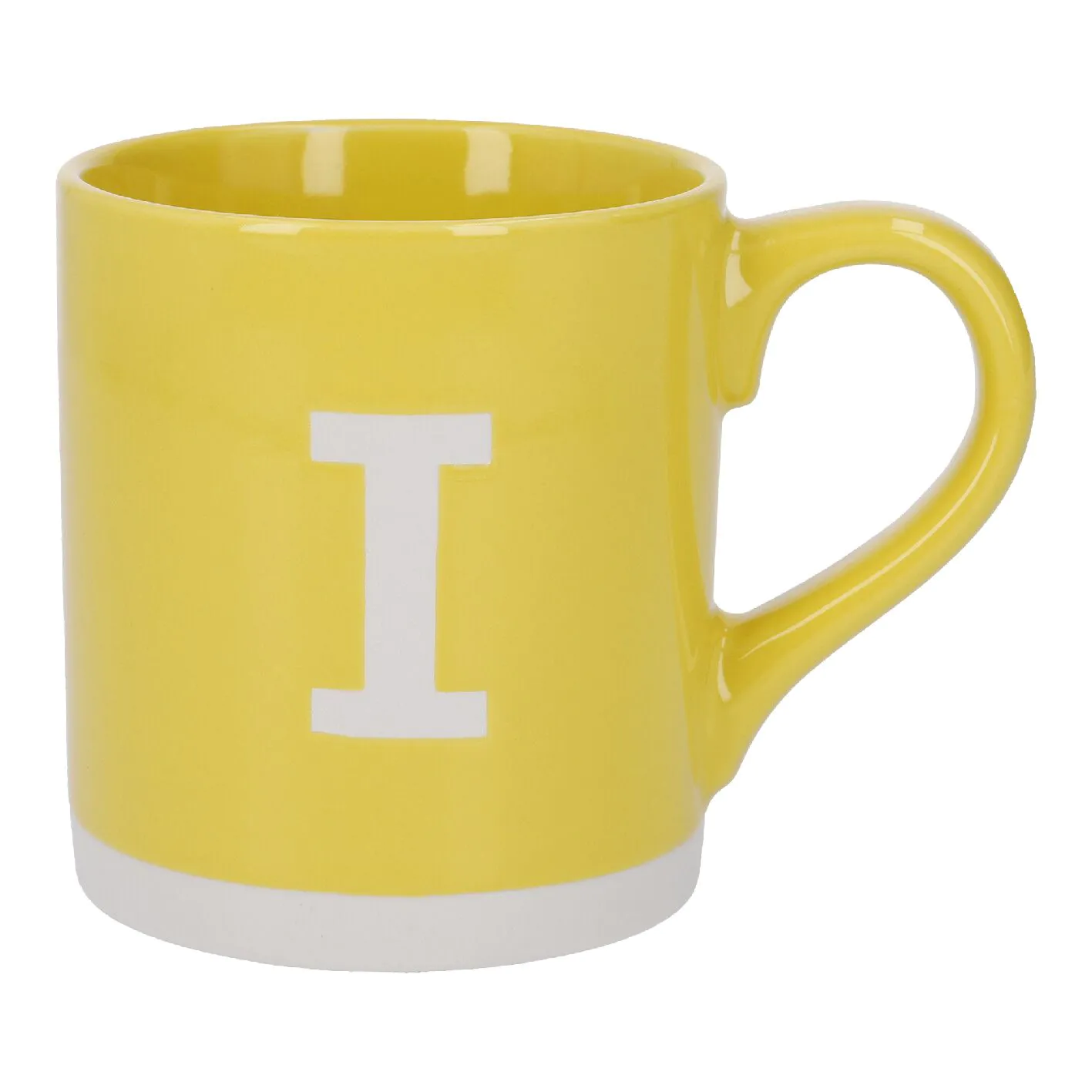 Becher Buchstabe/Uni, I/gelb, 440 ml