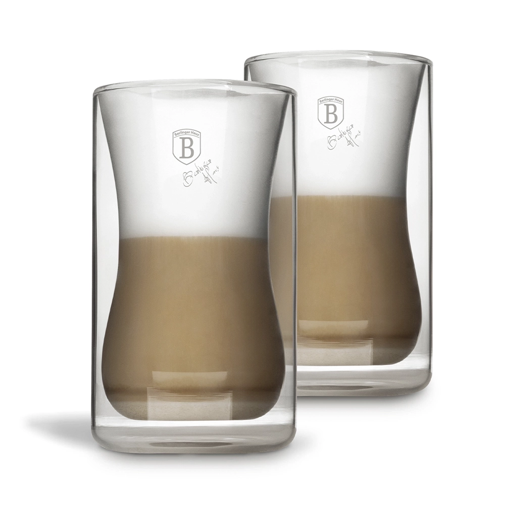 Berlinger Haus Kaffee Glas 270ml 2er Set ohne Griff