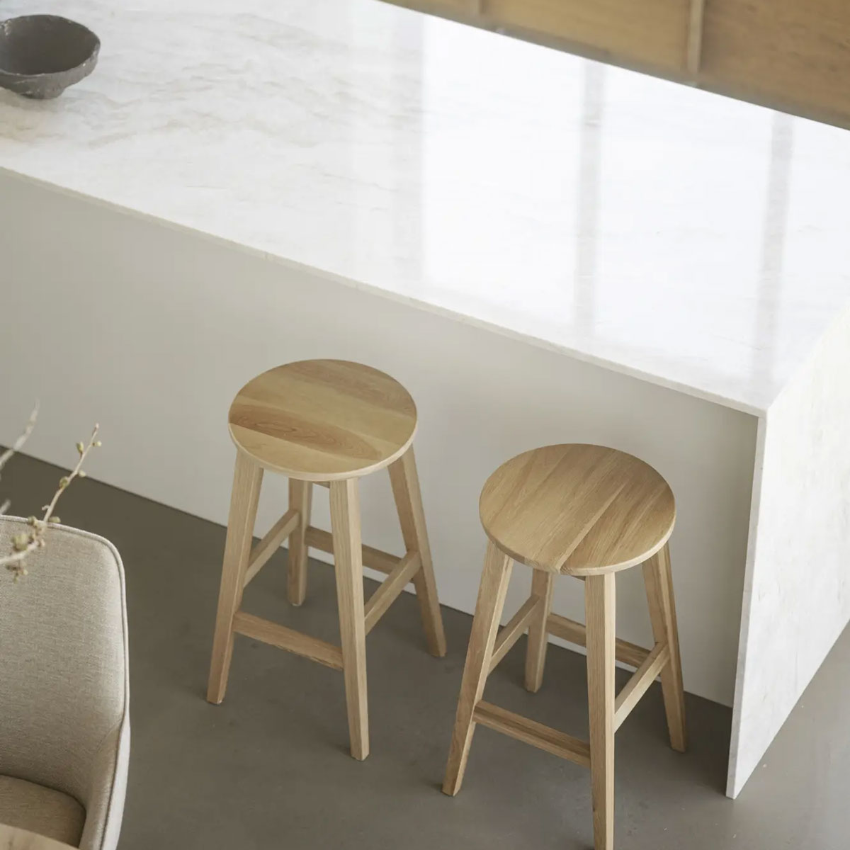 Barkruk Austin 65 cm - set van 2 Naturel