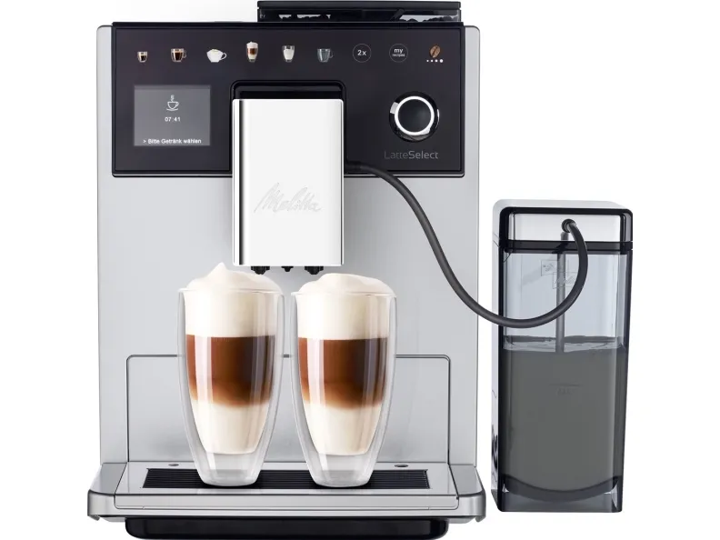 Melitta F63/0-201, Espressomaskine, 1,8 L, Kaffebønner, Indbygget kværn, 1400 W, Sølv