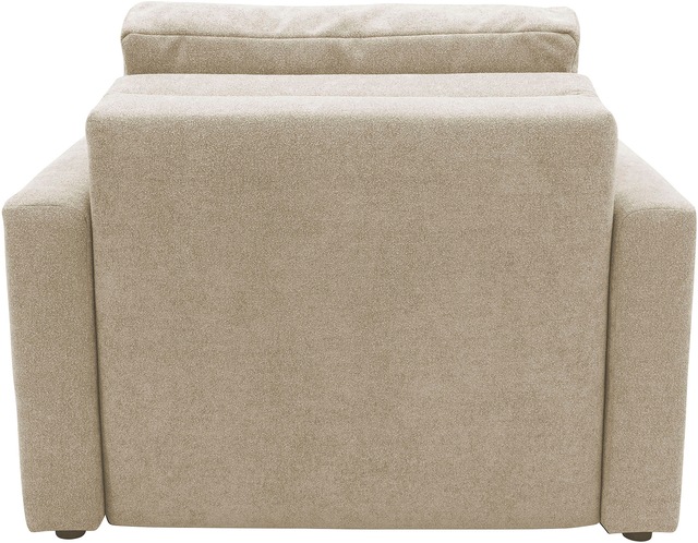 DOMO collection Sessel »Sintra ausklappbar zur Schlaffunktion, mit Rückenkissen« Feinstruktur, beige