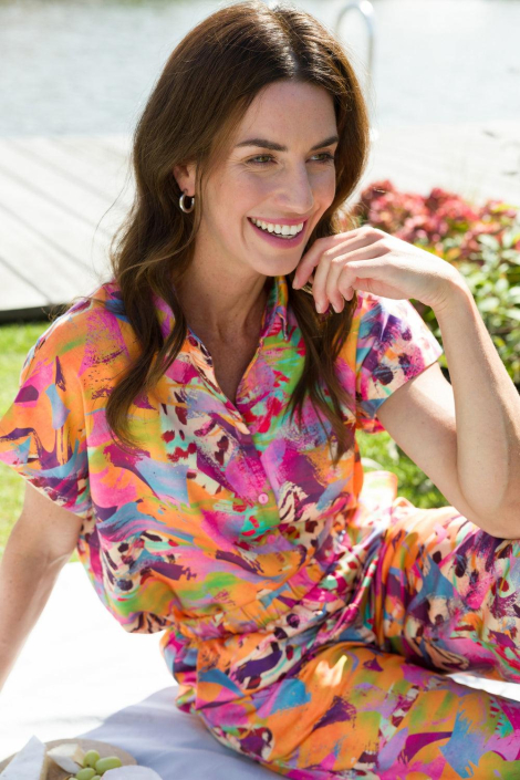 Ivy Beau multi color dames blouse