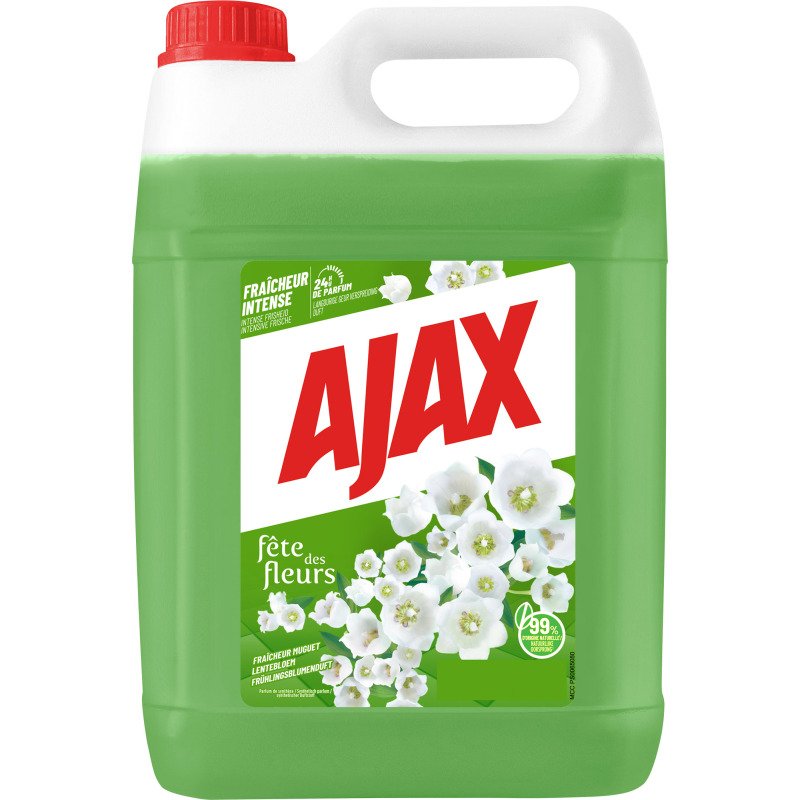 Nettoyant multi-usages Ajax Fête des fleurs, Muguet - Bidon de 5 L