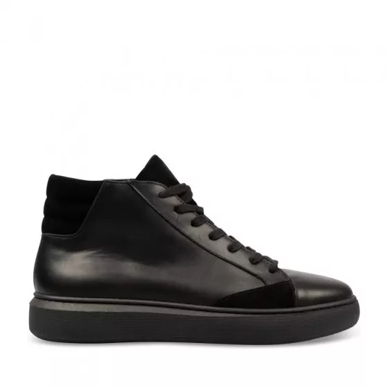 Baskets NOIR DENIM SIDE CUIR